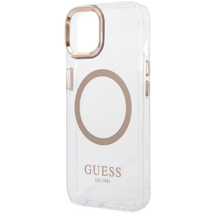 Etui Guess Metal Outline MagSafe na iPhone 15 Plus / 14 Plus - złote_5