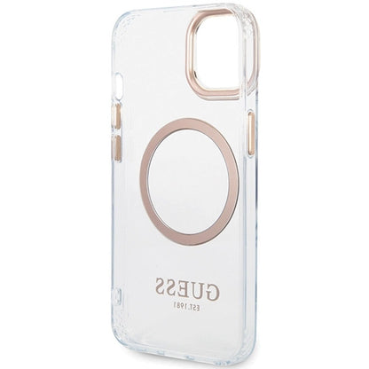 Etui Guess Metal Outline MagSafe na iPhone 15 Plus / 14 Plus - złote_6