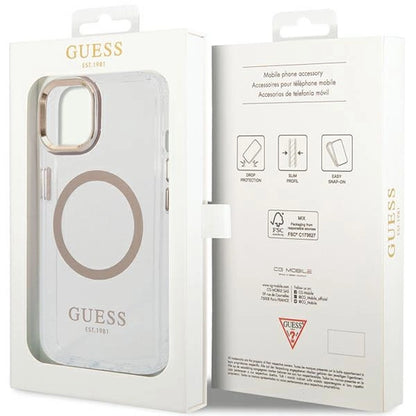 Etui Guess Metal Outline MagSafe na iPhone 15 Plus / 14 Plus - złote_7