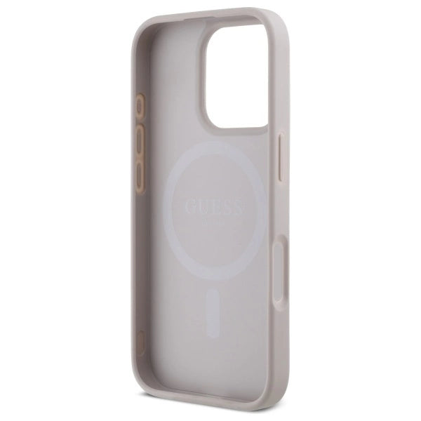 Etui Guess Small Classic MagSafe na iPhone 16 Pro - różowe_6