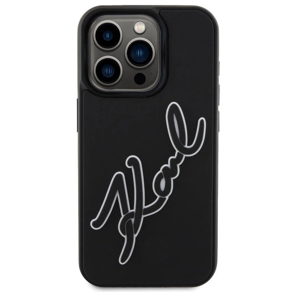Etui Karl Lagerfeld 3D Rubber Signature na iPhone 15 Pro Max - czarne_2
