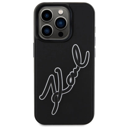 Etui Karl Lagerfeld 3D Rubber Signature na iPhone 15 Pro Max - czarne_2