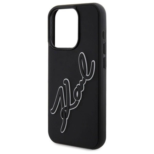 Etui Karl Lagerfeld 3D Rubber Signature na iPhone 15 Pro Max - czarne_5