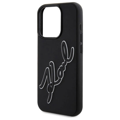 Etui Karl Lagerfeld 3D Rubber Signature na iPhone 15 Pro Max - czarne_5