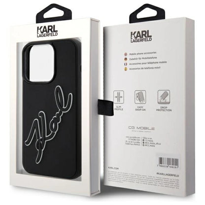 Etui Karl Lagerfeld 3D Rubber Signature na iPhone 15 Pro Max - czarne_7