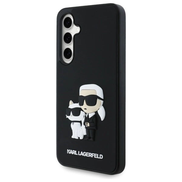 Etui Karl Lagerfeld 3D Rubber Karl&Choupette na Samsung Galaxy S24 FE - czarne_1