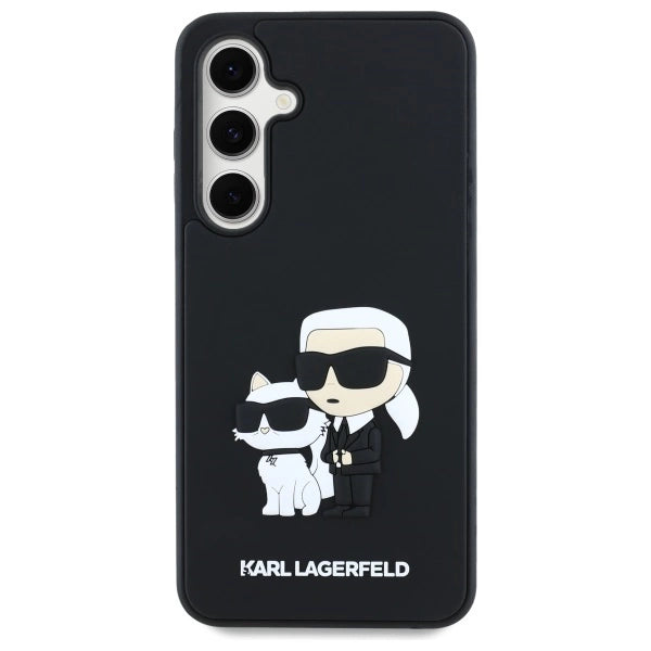Etui Karl Lagerfeld 3D Rubber Karl&Choupette na Samsung Galaxy S24 FE - czarne_2
