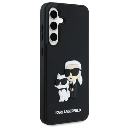 Etui Karl Lagerfeld 3D Rubber Karl&Choupette na Samsung Galaxy S24 FE - czarne_3