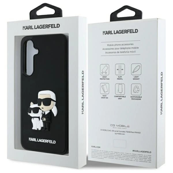 Etui Karl Lagerfeld 3D Rubber Karl&Choupette na Samsung Galaxy S24 FE - czarne_6
