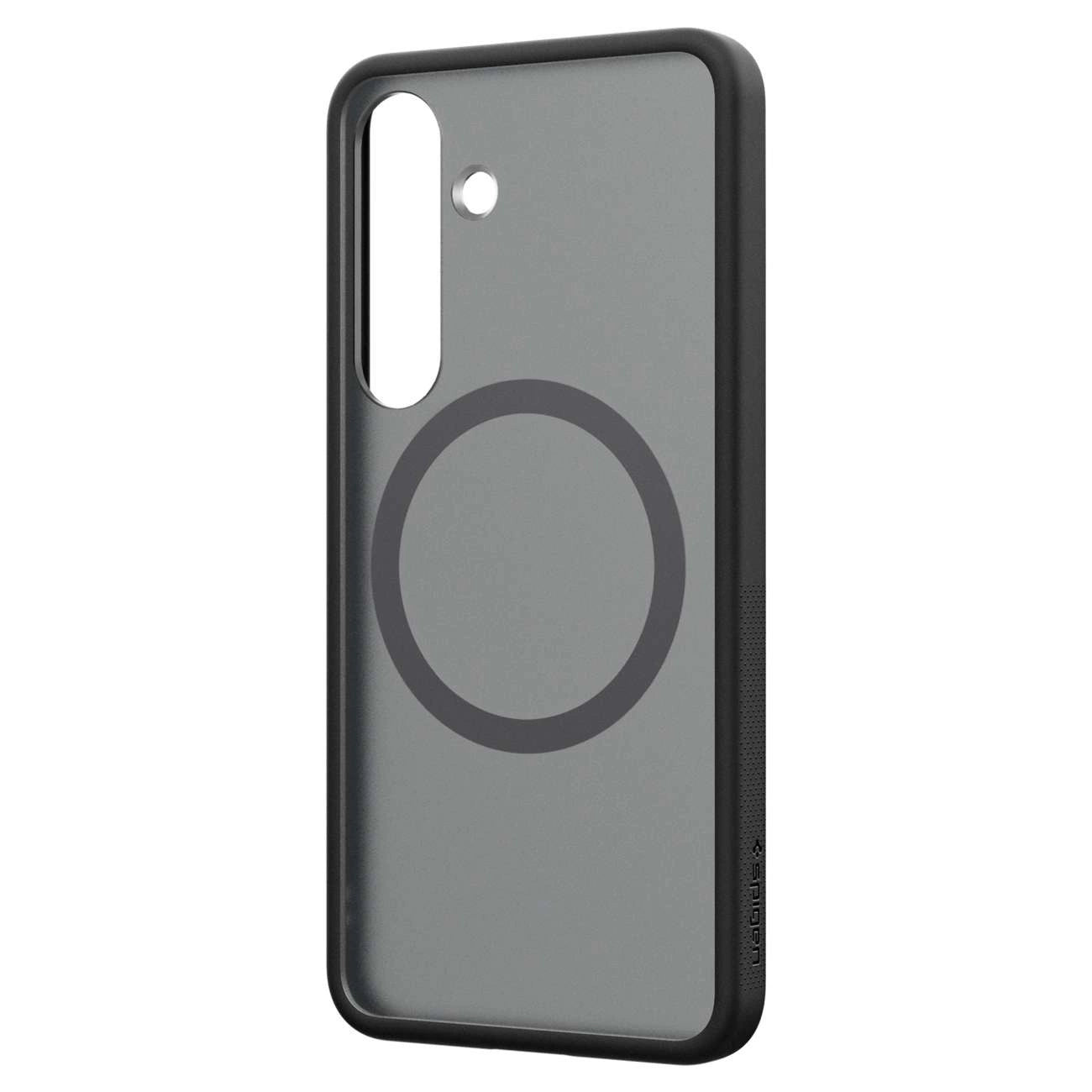 Spigen Capella GP-FPS931PGBJW Silicone Case with MagFit Magnetic Ring for Samsung Galaxy S25 - Black_1