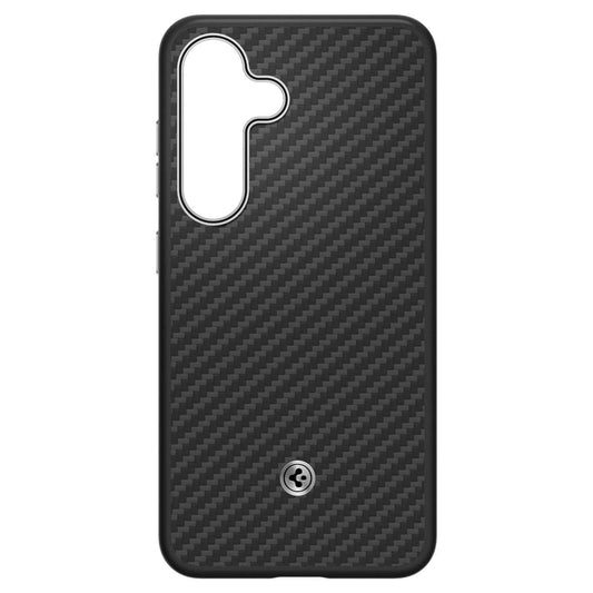 Spigen Enzo Aramid GP-FPS931PGABW Silicone Case with Built-in MagFit Ring for Samsung Galaxy S25 - Black_0