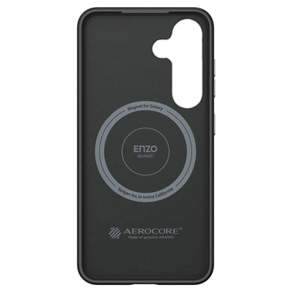Spigen Enzo Aramid GP-FPS931PGABW Silicone Case with Built-in MagFit Ring for Samsung Galaxy S25 - Black_1