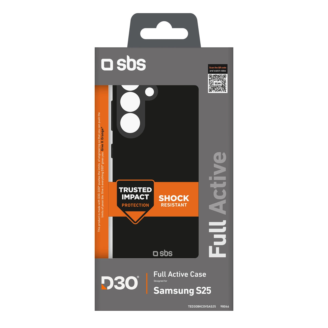 SBS D3O Case for Samsung Galaxy S25 - Black_1