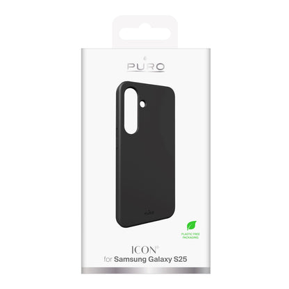 Puro Icon Silicone Case for Samsung Galaxy S25 - Black_2