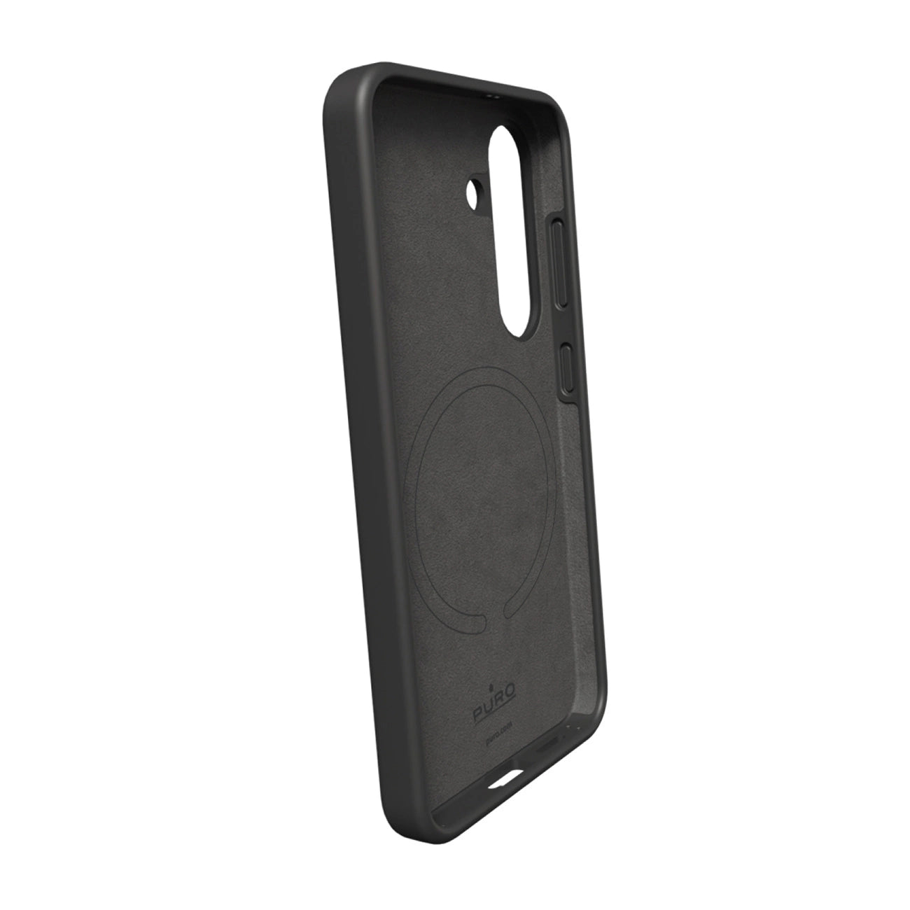 Puro Icon Mag Silicone Case with MagSafe for Samsung Galaxy S25 - Black_1