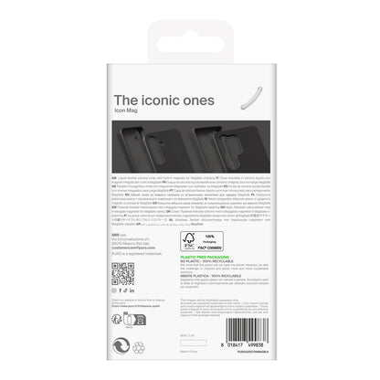 Puro Icon Mag Silicone Case with MagSafe for Samsung Galaxy S25 - Black_3