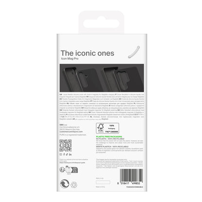 Puro Icon Mag Silicone Case with MagSafe for Samsung Galaxy S25 Ultra - Black_3