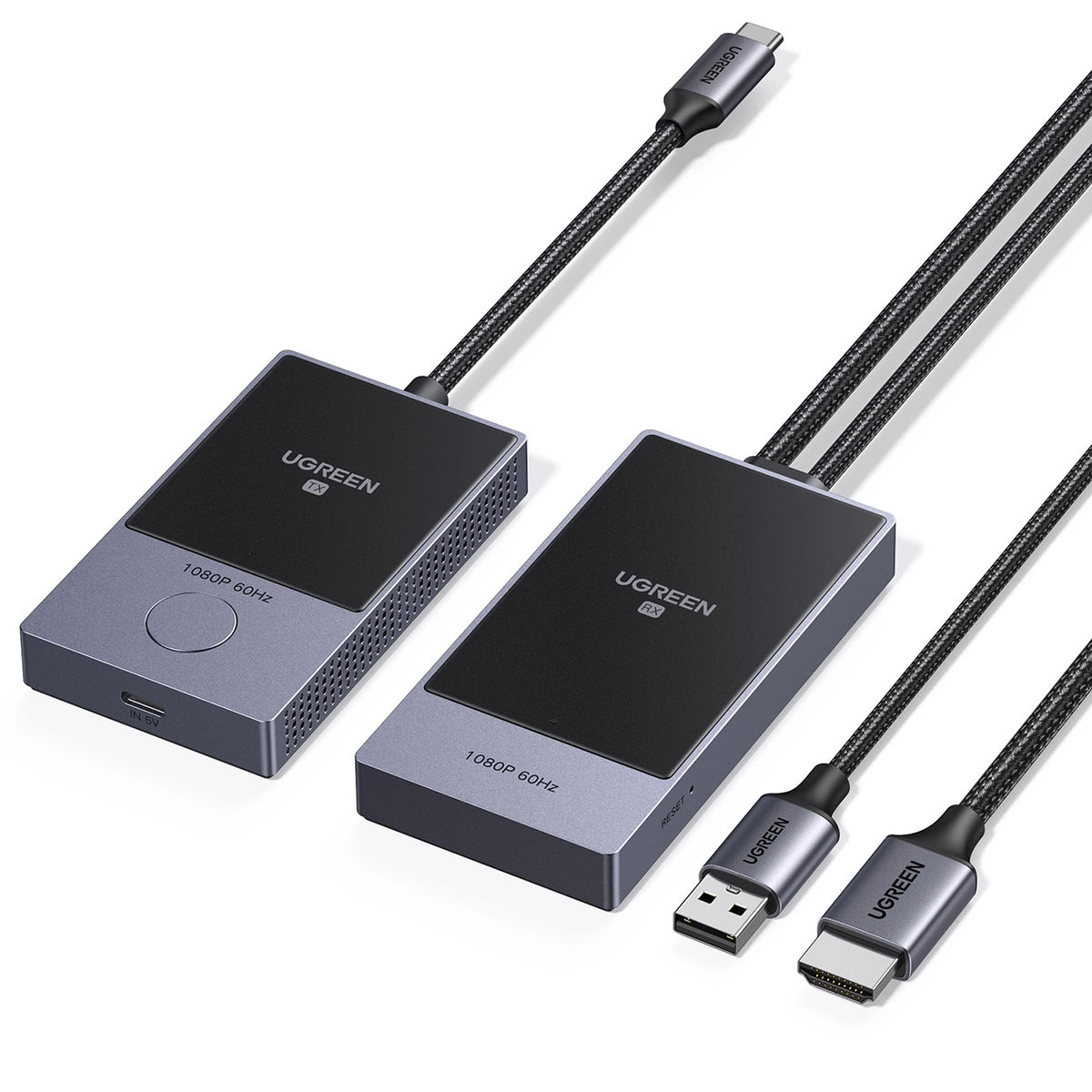 HDMI Transmitter Ugreen CM737 Wireless Transmitter and Receiver - Black and Silver_0