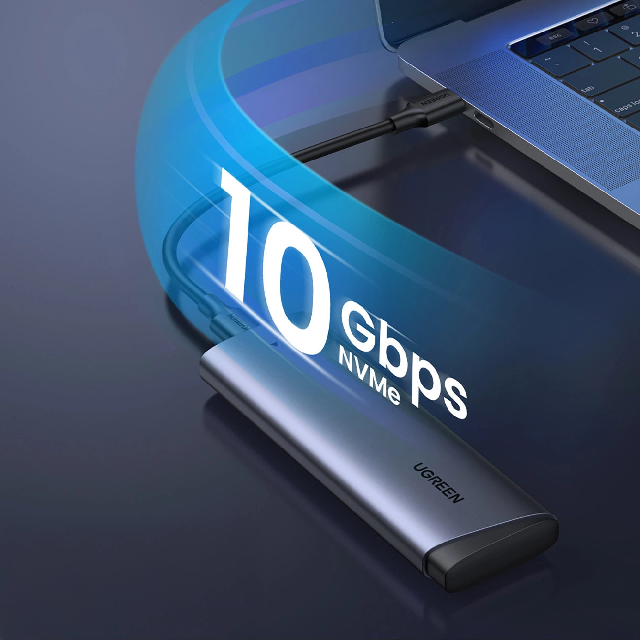 Ugreen CM767 M.2 NVMe PCIe SSD Disk Case - Silver_1