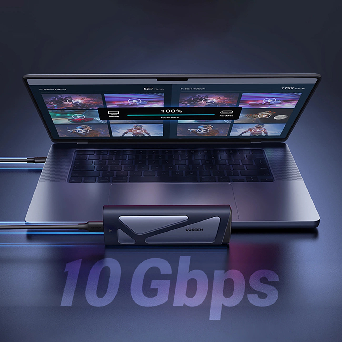 Ugreen CM767 M.2 NVMe/SATA SSD Disk Case - Silver_2