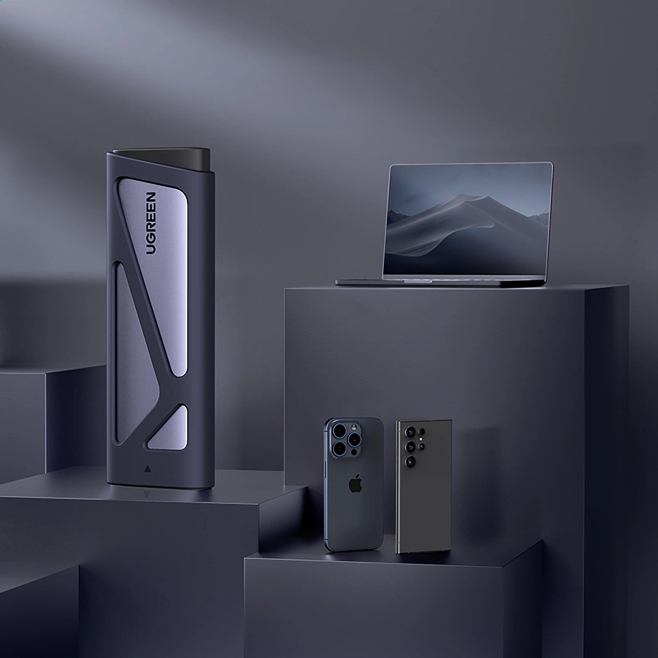 Ugreen CM767 M.2 NVMe/SATA SSD Disk Case - Silver_6