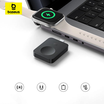 Baseus MagPro 2.5W Magnetic Inductive Charger for Apple Watch - Black_5