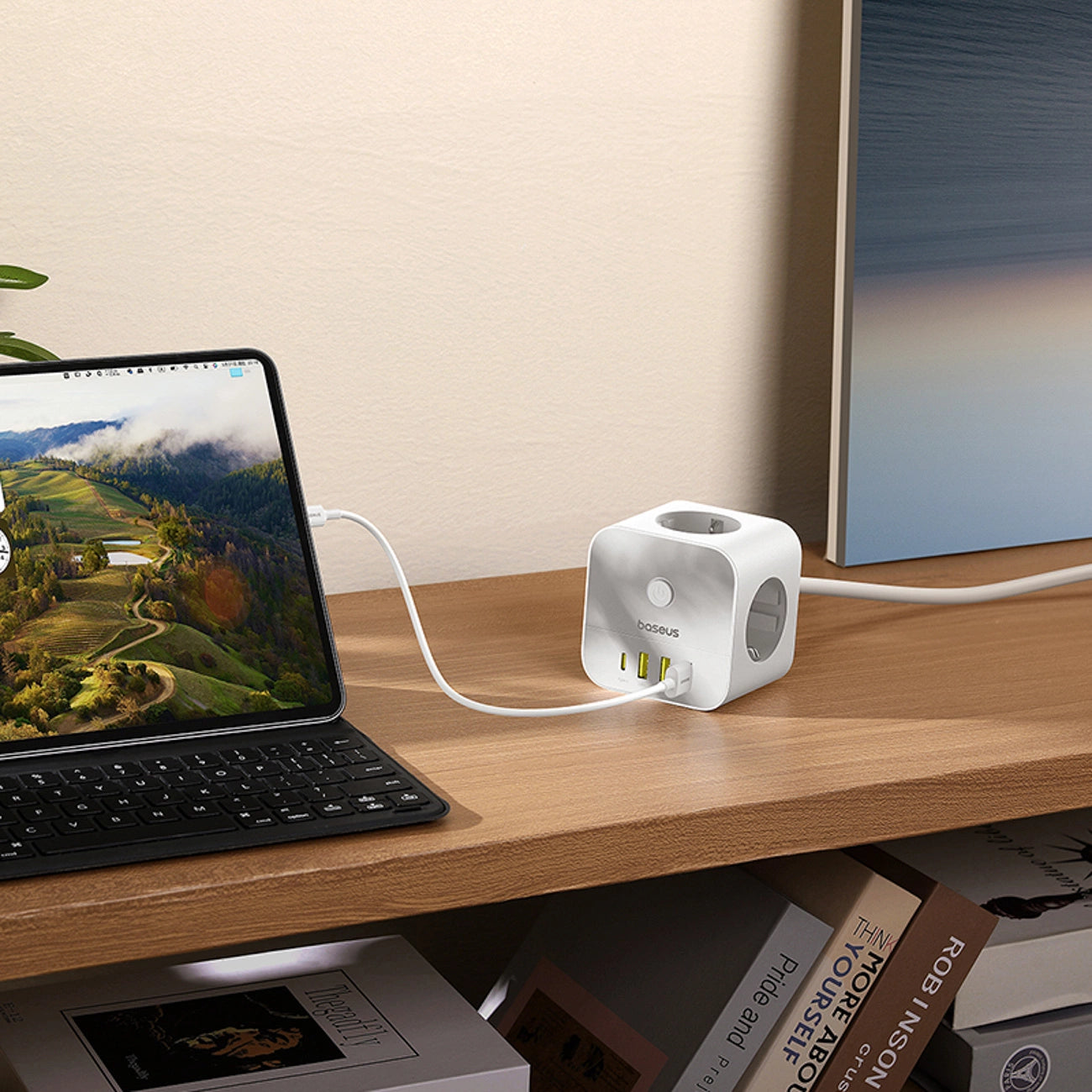 Baseus PowerCombo 7 in 1 Power Strip Cube, 3 AC + 3 x USB-A + 1 x USB-C 20W 1.5 m - white_10