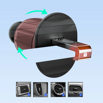 Dudao F2+ smartphone holder for air vent, clamp - black_7