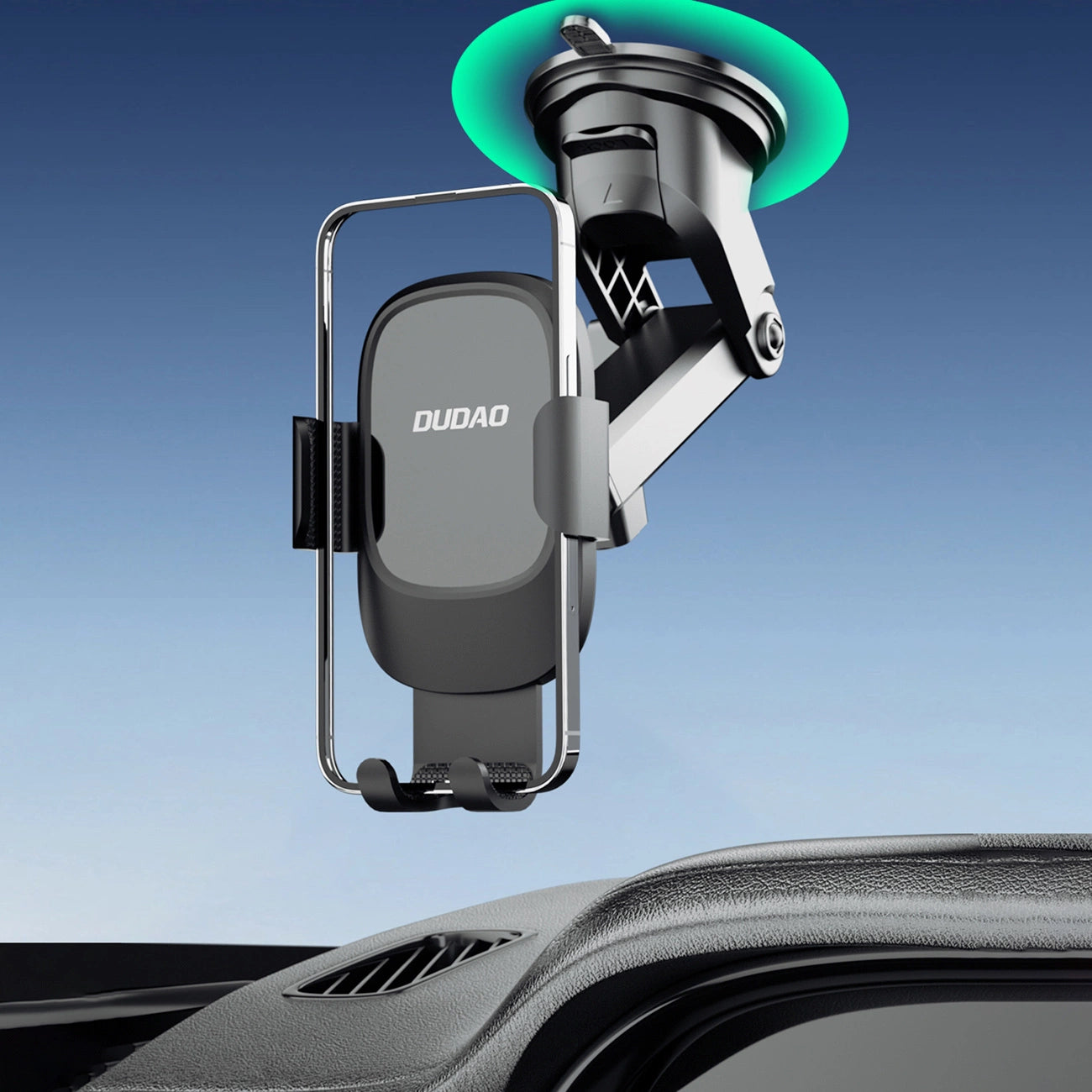 Dudao F5N+ smartphone holder with suction cup, gravity - black_10