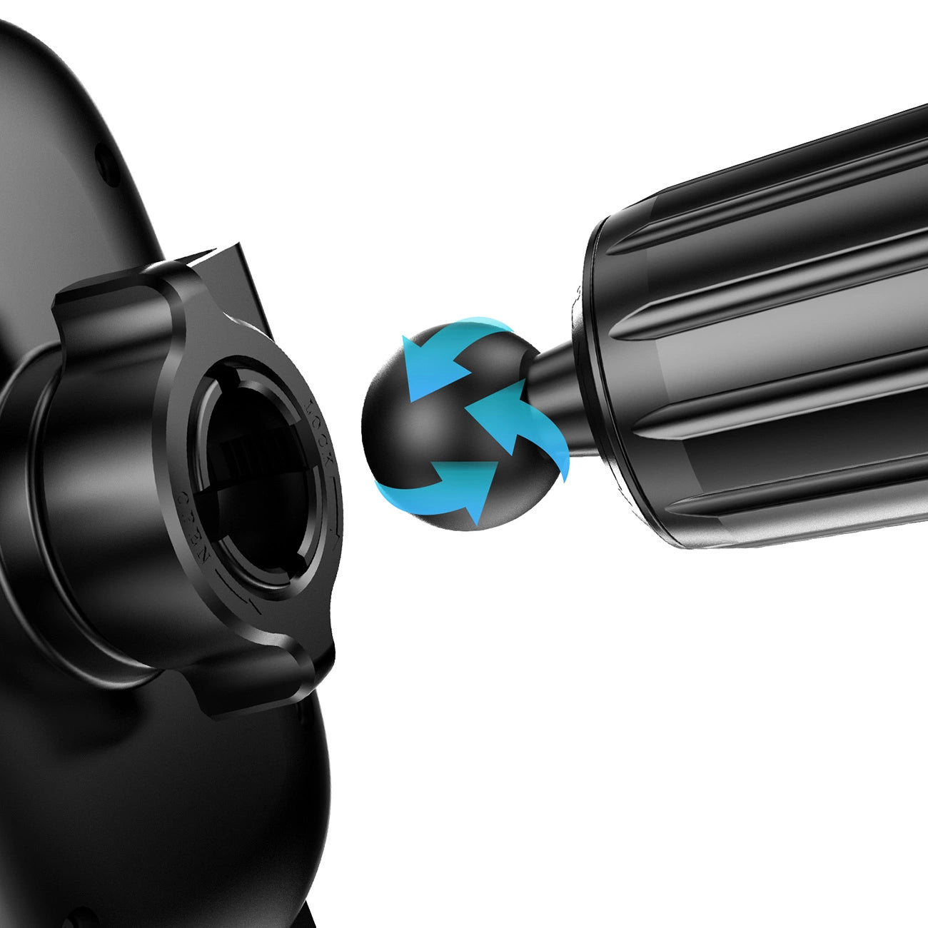 Dudao F5N+ smartphone holder with suction cup, gravity - black_2