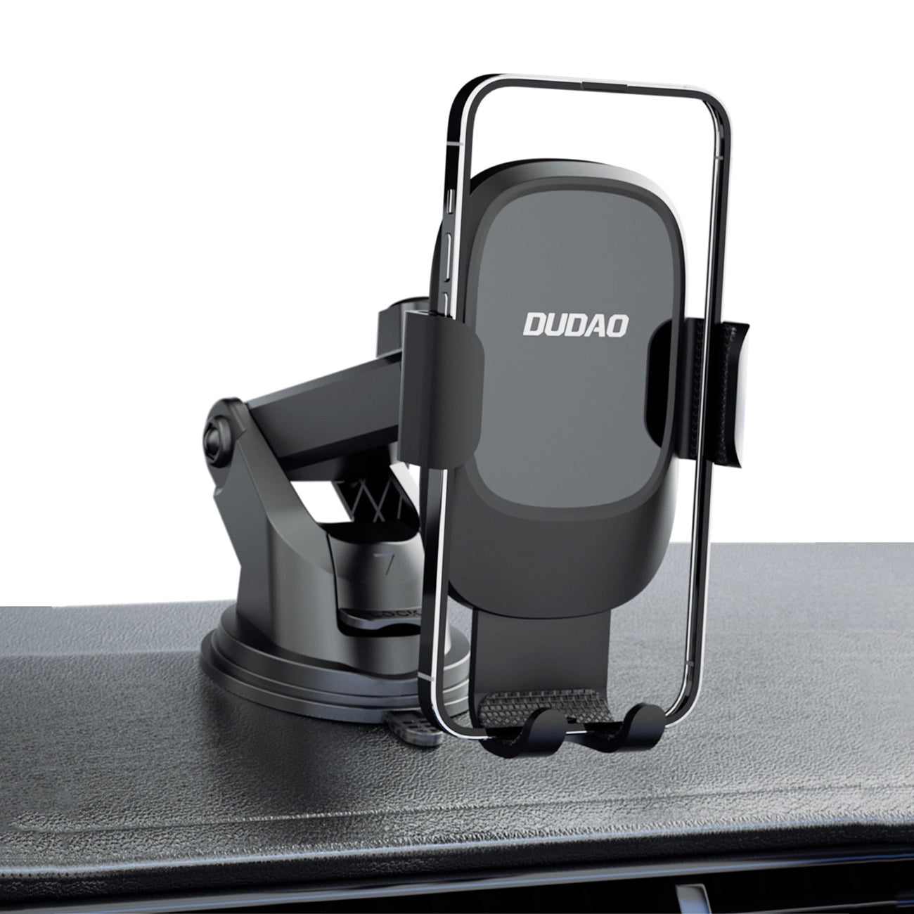 Dudao F5N+ smartphone holder with suction cup, gravity - black_5