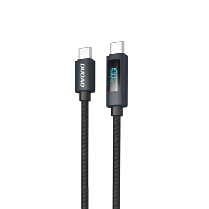 Dudao L7C USB-C - USB-C 100W Cable with LED Display 1m - Black_0