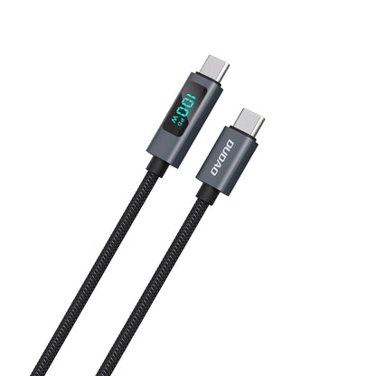 Dudao L7C USB-C - USB-C 100W Cable with LED Display 1m - Black_1