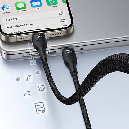 Baseus Flash Series 3 3in1 cable 100W USB-C - USB-C+USB-C+ Lightning 1.5m + 3 x 0.25 m - black_9