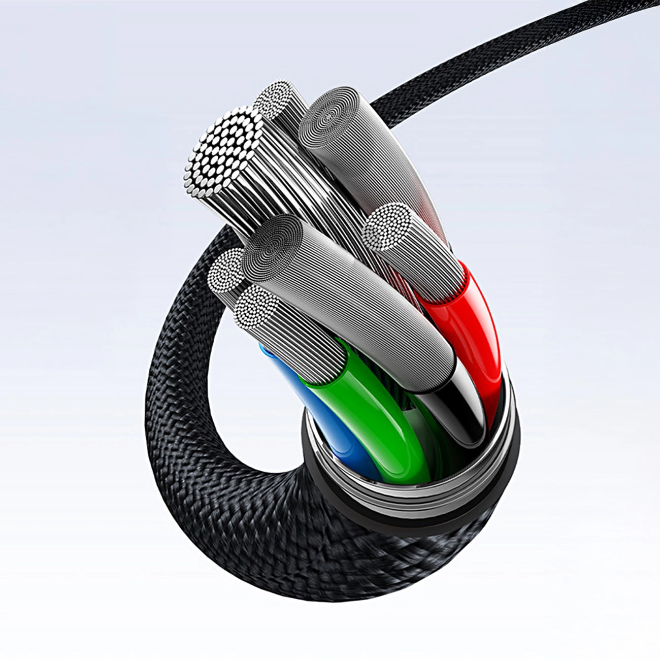 Baseus Flash Series 3 3in1 cable 100W USB-C - USB-C+USB-C+ Lightning 1.5m + 3 x 0.25 m - black_14