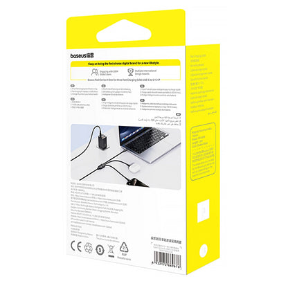 Baseus Flash Series 3 3in1 cable 100W USB-C - USB-C+USB-C+ Lightning 1.5m + 3 x 0.25 m - black_7