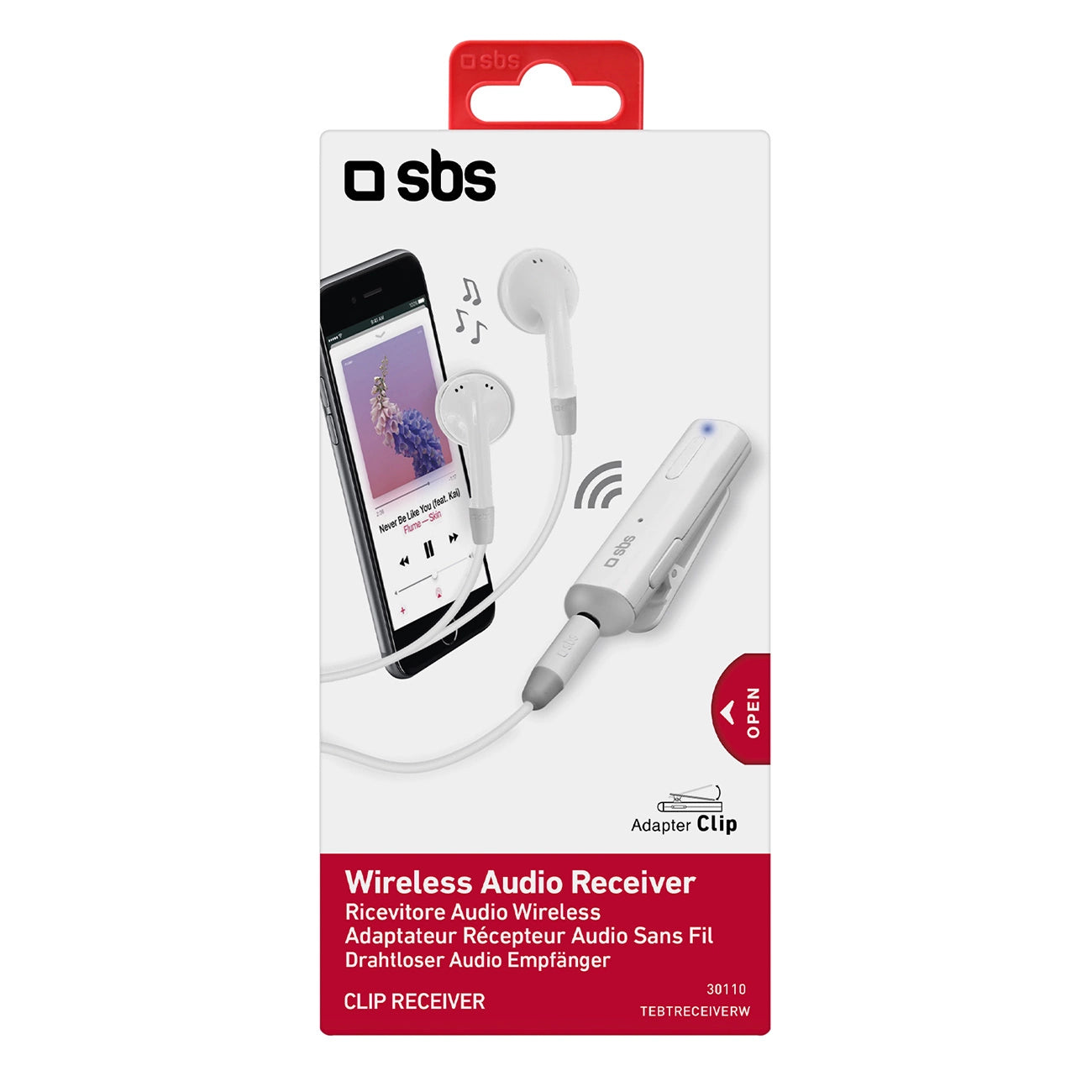 Bluetooth Adapter SBS TEBTRECEIVERW Wireless Receiver with Stereo Set - Gray_2