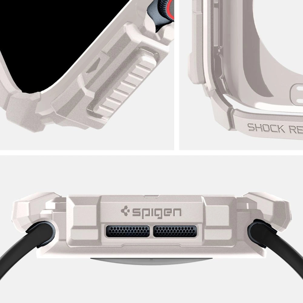 Spigen Rugged Armor Strap for Apple Watch 10 46mm - Beige_8