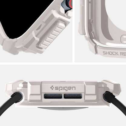 Spigen Rugged Armor Strap for Apple Watch 10 46mm - Beige_8