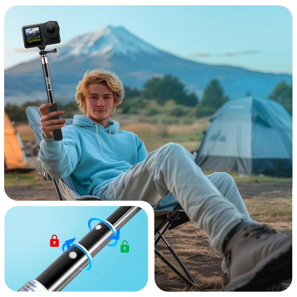 Tech-Protect GA100 Monopad &amp; Selfie Stick for GoPro / DJI - Black_2