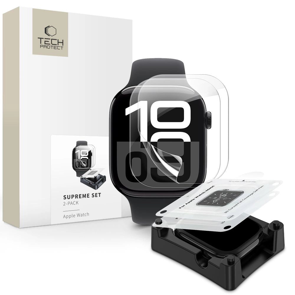 Tech-Protect Supreme Hydrogel Film Set 2-pack for Apple Watch 10 46 mm - transparent_0