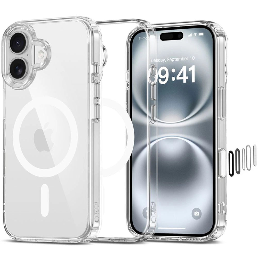 Tech-Protect Flexair Hybrid CC Magsafe iPhone 16 Case - Clear_0