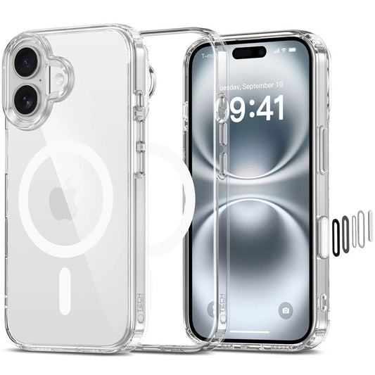 Tech-Protect Flexair Hybrid CC Magsafe iPhone 16 Case - Clear_0