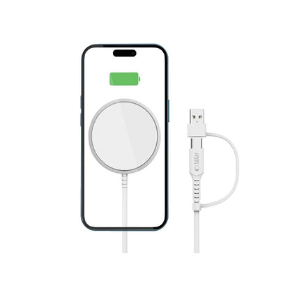 Tech-Protect QI15W-A44 Magnetic Wireless Charger with MagSafe - White_1