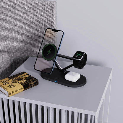Tech-Protect QI15W-A41 3in1 Wireless Charger with MagSafe for Apple Devices - Black_4