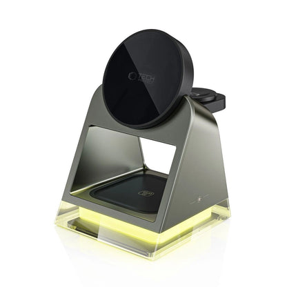 Tech-Protect QI15W-A43 3in1 Wireless Charger with MagSafe for Apple Devices - Black_2