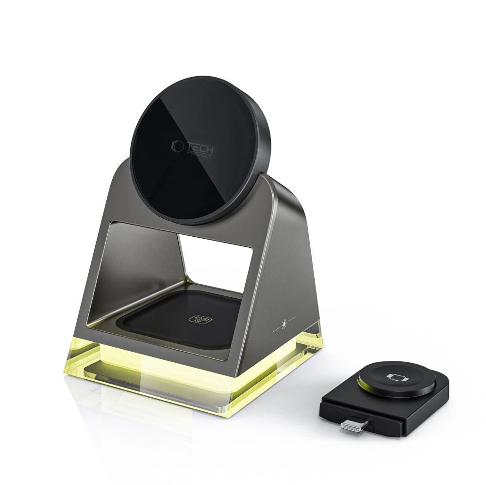 Tech-Protect QI15W-A43 3in1 Wireless Charger with MagSafe for Apple Devices - Black_3