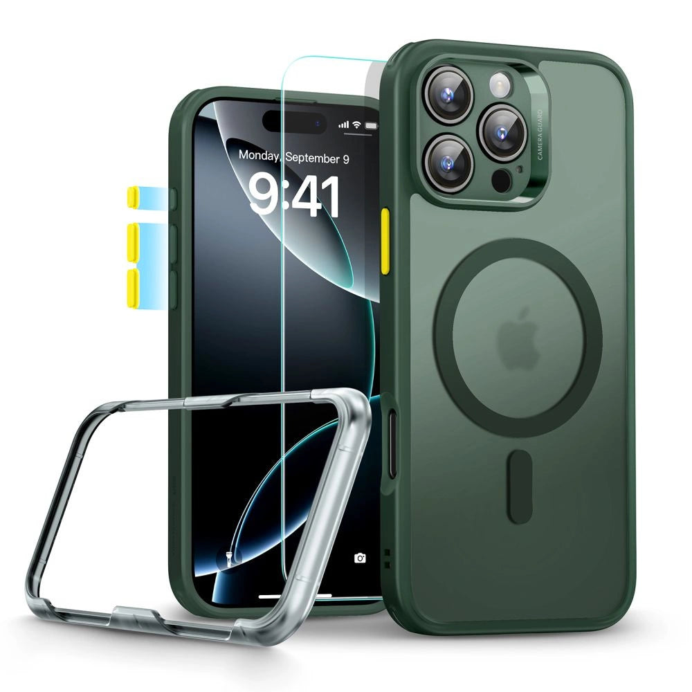 ESR Classic Pro Set Halolock MagSafe iPhone 16 Pro Case - Green_0