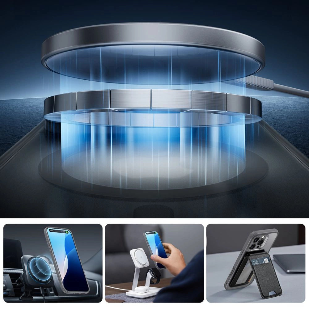 ESR Classic Pro Set Halolock MagSafe Case for iPhone 16 Pro Max - Gray_2