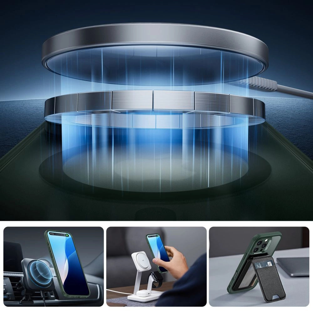 ESR Classic Pro Set Halolock MagSafe Case for iPhone 16 Pro Max - Green_2